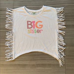 Big sister fringe tee shirt